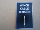 decal instruction "WINCH CABLE TENSION"