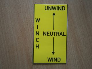 Aufkleber WINCH unwind-neutral-wind