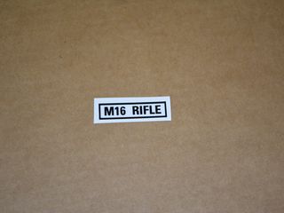 Aufkleber M16 Rifle 51 x 13mm M-Serie