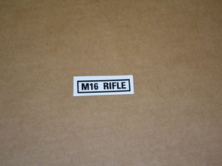 decal "M16 Rifle" 51 x 13mm M-series