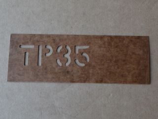 marking stencil "TP35"  1"