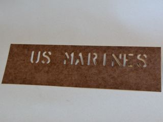 Beschriftungsschablone "US MARINES"  1"