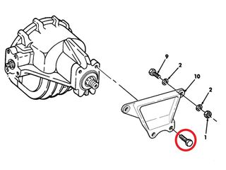 screw rear differential input bracket HMMWV