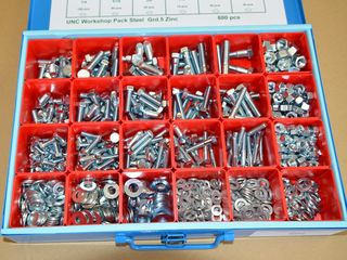 screw assortment UNC 800 pieces zinc plated steel 8.8 / Grade 5