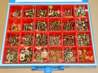 screw assortment UNC 800 pieces yellow galvenized steel 10.9 / Grade 8