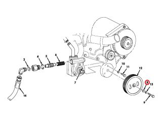 Unterlegscheibe Riemenscheibe Servopumpe ab 196901 HMMWV