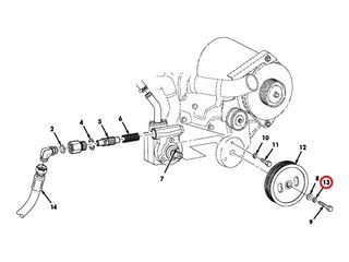 securing ring pulley steering pump 196901 and above HMMWV