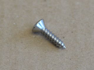 screw tappered #10 x 0.75" flat countersunk head Chrome