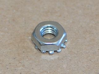 hex nut with star washer UNF #10-32 zinc plated