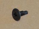 screw tappered with drill #8 x 0.50" flat head black