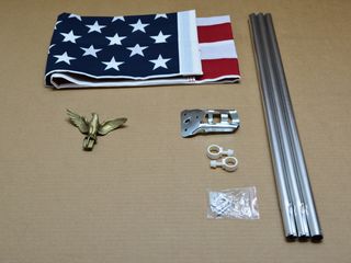 U.S. Flag with metal pole set