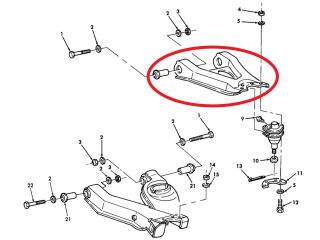 control arm upper rear right HMMWV Hummer H1